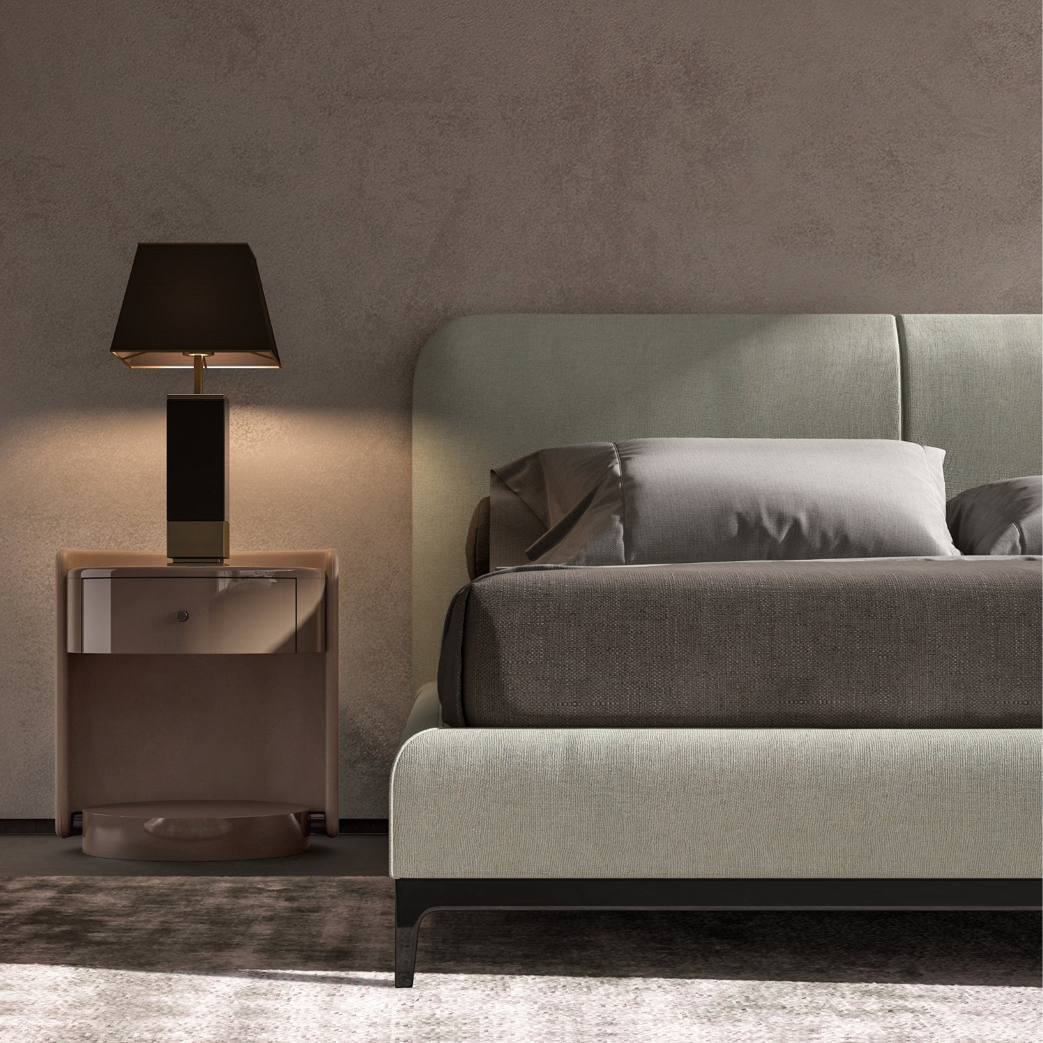 Dolmen Nightstand with Drawers